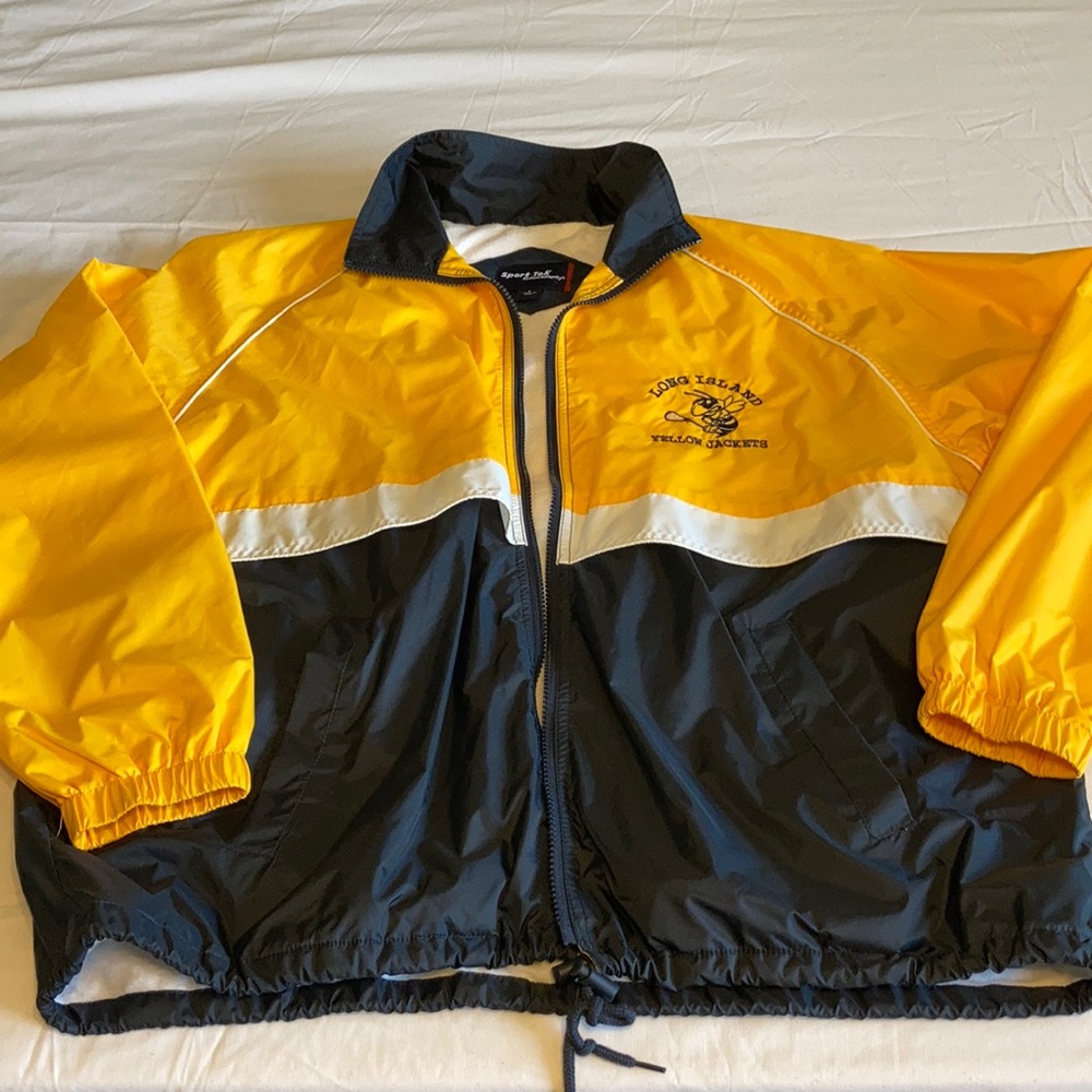 Long Island Yellowjackets Lacrosse Yellow and Black Lightweight Lined Jacket